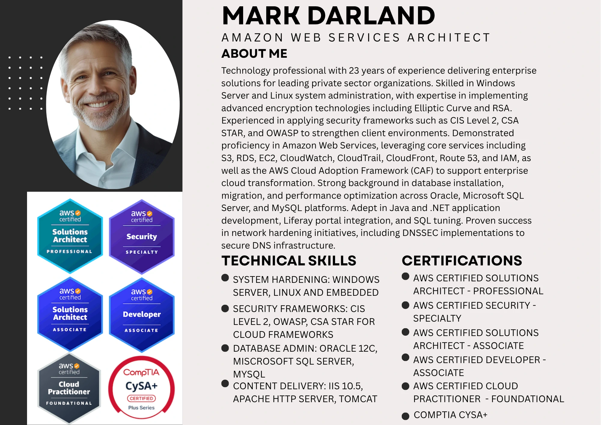 Mark Darland - Software Developer Professional Resume